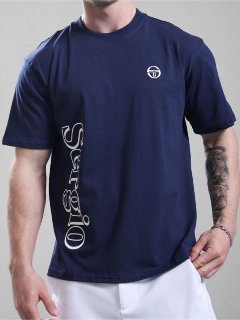 🛑 Sergio Tacchini Furato Graphic T-Shirt Maritime Blue - NWT
